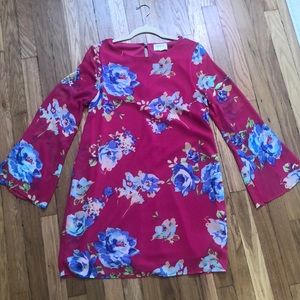 Floral Shift Dress in Pink